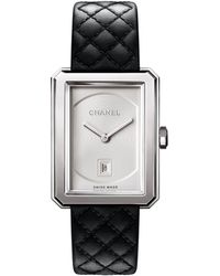 Chanel - Medium Steel Boy·friend Watch 26.7mm - Lyst