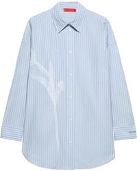 MAX&Co. - Oversized Embroidered Stripe Shirt - Lyst