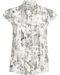 Alice + Olivia - Ruffle Minda Blouse - Lyst