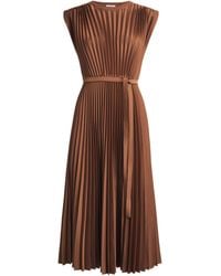 JOSEPH - Crepe Plissé Volta Midi Dress - Lyst