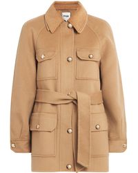 Maje - Wool-Blend Mid-Length Coat - Lyst
