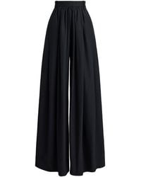 Ralph Lauren - Cotton-Blend Poplin Vanessa Wide-Leg Trousers - Lyst