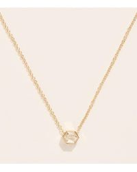 Azlee - And Hexagon Diamond Trace Necklace - Lyst