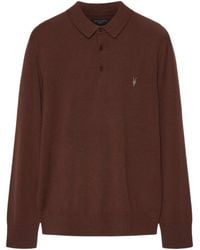 AllSaints - Merino Wool Mode Polo Shirt - Lyst