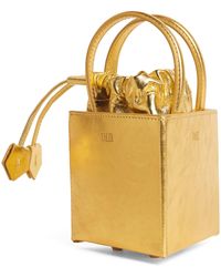TALEL PARIS - Metallic Leather Triangle Top-Handle Bag - Lyst