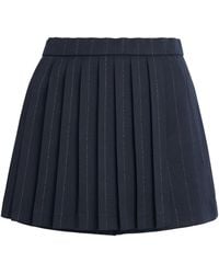 Maje - Pleated Stripe Shorts - Lyst