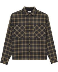 Saint Laurent - Wool Checked Overshirt - Lyst