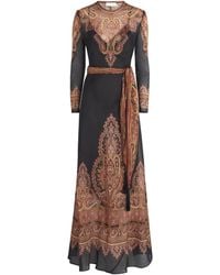 Zimmermann - Linen-Silk Ascent Maxi Dress - Lyst