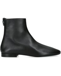 TOTEME - Leather Contour Ankle Boots - Lyst
