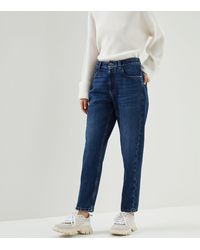 Brunello Cucinelli - Embellished-tab High-rise Straight Jeans - Lyst