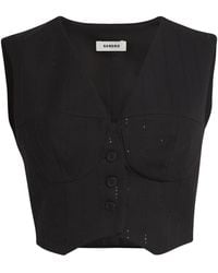 Sandro - Sequin-Stripe Waistcoat - Lyst