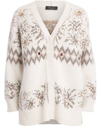 Fabiana Filippi - Wool-Silk-Cashmere Fair Isle Cardigan - Lyst