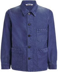 AURALEE - Garment-Dyed Organic Cotton Overshirt - Lyst