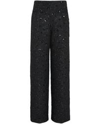 Sandro - Embellished Tweed Trousers - Lyst