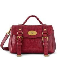 Mulberry - Mini Leather Snake Print Alexa Cross-Body Bag - Lyst