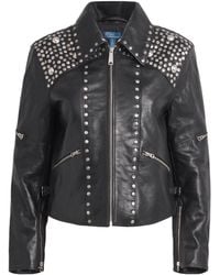 Polo Ralph Lauren - Studded Moto Leather Jacket - Lyst