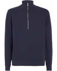 Sunspel - Cotton Half-Zip Sweatshirt - Lyst