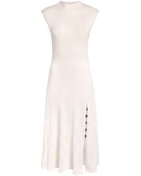 Maje Removable Jumper Ribbed Wool-Blend Knitted Dress in Gray | Lyst Maje Removable Jumper Ribbed Wool-Blend Knitted Dress in Gray | Lyst