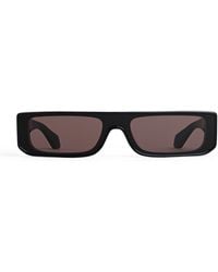 Alaïa - Acetate Rectangle Mask Sunglasses - Lyst