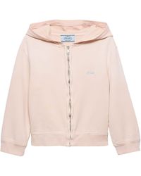 Prada - Cotton Fleece Hoodie - Lyst