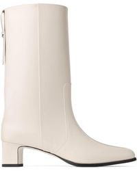 Jimmy Choo - Caly 45 Leather Mid-Calf Boots - Lyst
