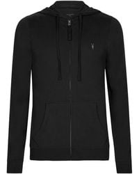 AllSaints - Organic Cotton Brace Zip-Up Hoodie - Lyst