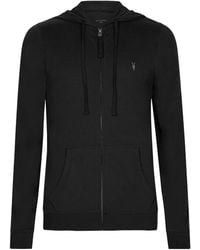 AllSaints - Organic Cotton Brace Zip-Up Hoodie - Lyst