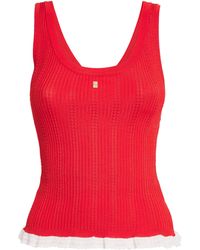 Sandro - Knitted Lace-Trim Tank Top - Lyst