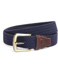 Barbour - Leather-trimmed Woven Belt - Lyst