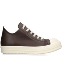 Rick Owens - Leather Classic Low-Top Sneakers - Lyst