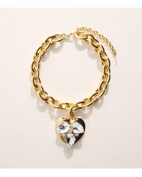 Alessandra Rich - Heart Pendant Necklace - Lyst