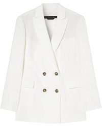 Marina Rinaldi - Double-Breasted Fox Blazer - Lyst