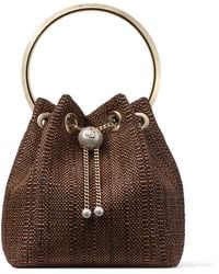 Jimmy Choo - Bon Bon Woven Top-Handle Bag - Lyst
