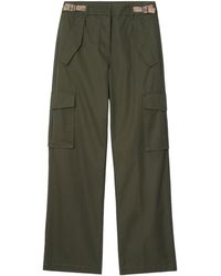 Burberry - Cotton Gabardine Cargo Trousers - Lyst