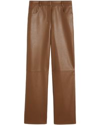 Max Mara - Faux Leather Wide-Leg Trousers - Lyst