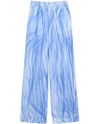 MAX&Co. - Cotton Tie-Dye Straight Trousers - Lyst