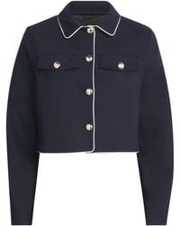 Maje - Cotton-Blend Cropped Jacket - Lyst