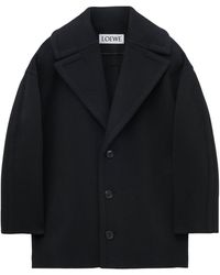 Loewe - Wool Single-Breasted Coat - Lyst