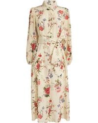 Weekend by Maxmara - Silk Crepe De Chine Midi Dress - Lyst