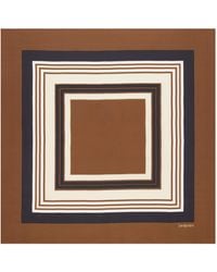 Saint Laurent - Silk Geometric Print Scarf - Lyst