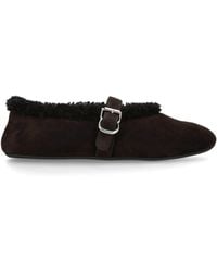Alaïa - Shearling Ballet Flats - Lyst