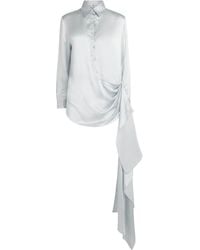 Abadia - Scarf Drape Shirt - Lyst