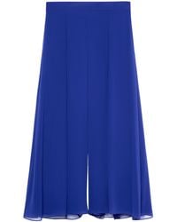 Marina Rinaldi - Crepe Georgette Wide-Leg Trousers - Lyst