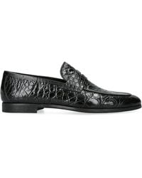 Magnanni - Crocodile Leather Penny Loafers - Lyst