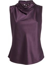 Veronica Beard - Silk-Blend Sleeveless Tam Blouse - Lyst