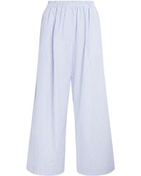Weekend by Maxmara - Cotton Wide-Leg Trousers - Lyst