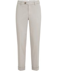 Brunello Cucinelli - Stretch-Cotton Gabardine Trousers - Lyst