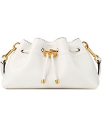 Jimmy Choo - Small Leather Cinch Bucket Bag - Lyst