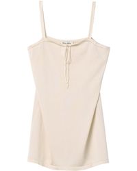 Miu Miu - Silk Slip Mini Dress - Lyst