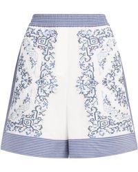 Claudie Pierlot - Cotton Cross-Stitch Shorts - Lyst